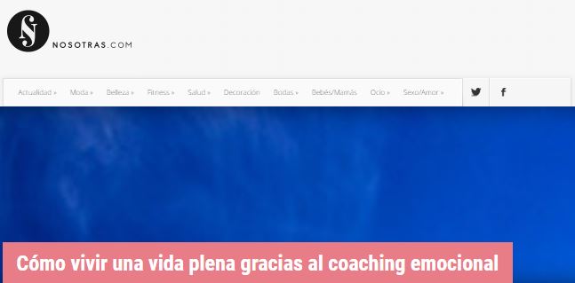 portada de revista digital nosotras.com que habla sobre el coaching emocional